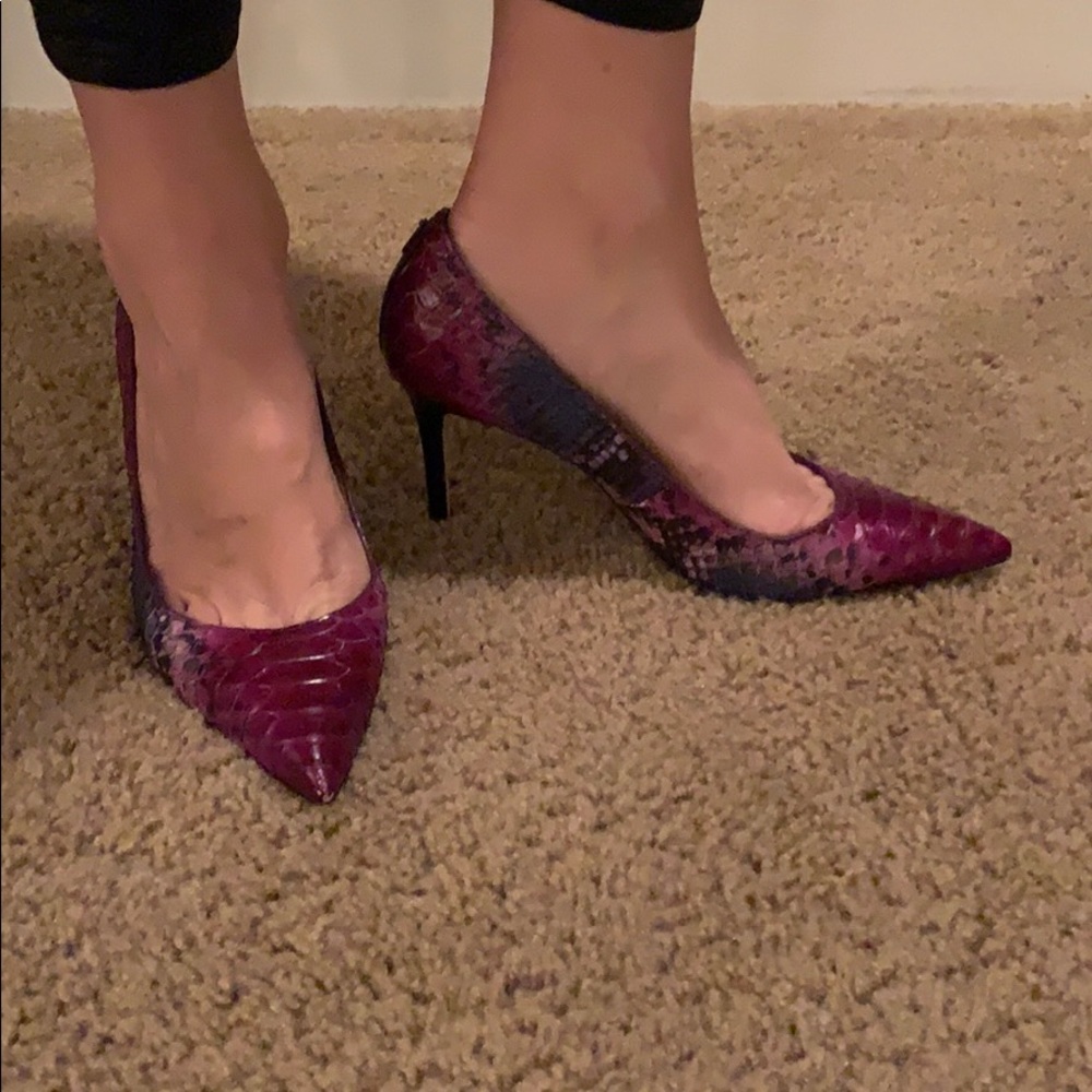 New Coach snakeskin multicolor heel